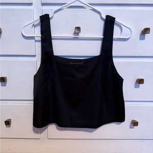 A&F black satin cropped tank!